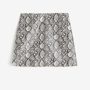 NWT | H&M Snakeskin Patterned Faux Leather Mini Skirt Sze 6